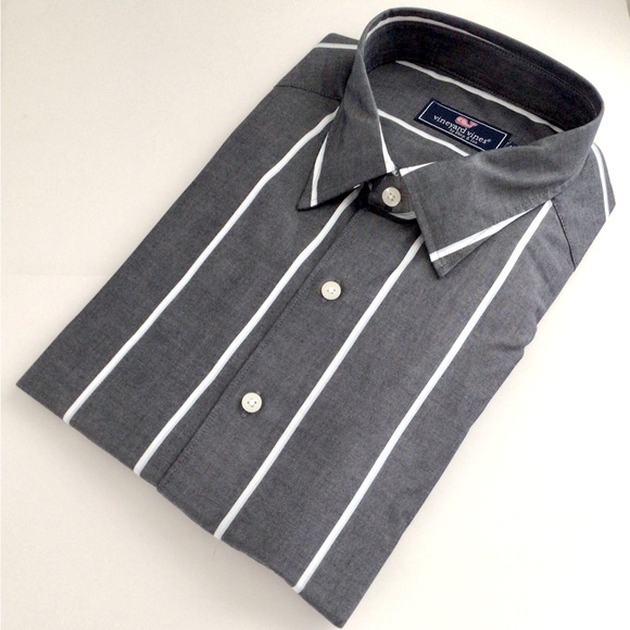 Men’s Vineyard Vines Shirt Long Sleeves Poplin Stretch NEW In Pack Naut … - Picture 8 of 9